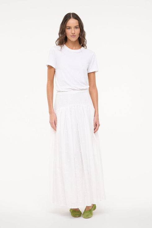 White Eyelet - Procida  Skirt - GLAM MODA